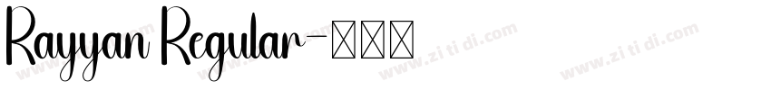 Rayyan Regular字体转换